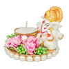 Handmade Lord Ganesha idol made of resin, dimensions 8 x 8 x 7 cm, weighing 220 grams, ideal for home altar and gifting.