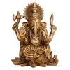 Handmade Lord Ganesha idol crafted from high-quality resin, featuring intricate details and a captivating design, perfect for home or altar decor