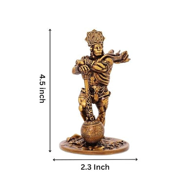 Handmade Lord Hanuman murti idol crafted from marble dust and resin, symbolizing strength and devotion, ideal for home, office, or altar.