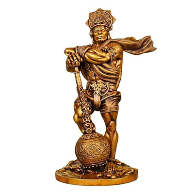 Handmade Lord Hanuman murti idol crafted from marble dust and resin, symbolizing strength and devotion, ideal for home, office, or altar.