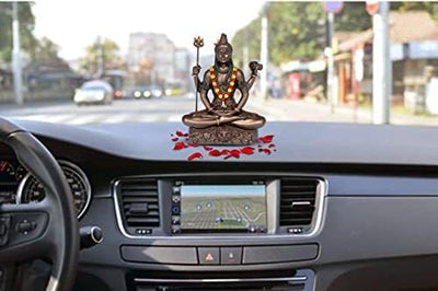 Handmade Lord Shiva brass idol in Dhyan Mudra posture, symbolizing meditation and spiritual enlightenment, perfect for home altar decor.