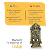 Handmade Lord Venkateswara idol in brass, measuring 4.5L x 2.2W x 8H cm, showcasing intricate details, ideal for altars and spiritual decor.