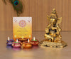 Handmade metal Ganesha idol, symbolizing wisdom and prosperity, perfect for altars and home decor."