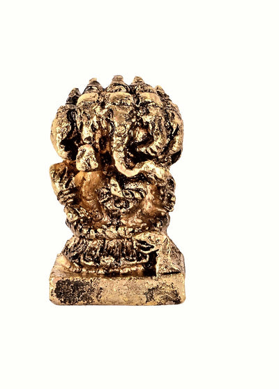 "Handmade metal Ganesha idol, 140g, 3.30×1.52×1.02 cm, intricately crafted by Indian artisans, perfect for home altars or as a collectible gift."