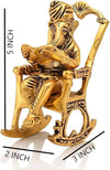 Handmade metal Ganesha showpiece, 13x5x8 cm, 550g, symbolizing wisdom and prosperity. Ideal for home decor, altar, or gifting.