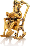 Handmade metal Ganesha showpiece, 13x5x8 cm, 550g, symbolizing wisdom and prosperity. Ideal for home decor, altar, or gifting.