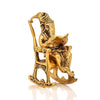 Handmade metal Ganesha showpiece, 16.5x6.4x6.4 cm, 550g, symbolizing wisdom and prosperity. Ideal for home decor, altar, or gifting.