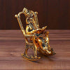 Handmade metal Ganesha showpiece, 16x6x6 cm, 350g, symbolizing wisdom and prosperity. Ideal for home decor, altar, or gifting.