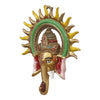 Handmade 240g metal Ganesha wall hanging, symbolizing wisdom and prosperity, perfect for home or office decor.