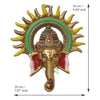 Handmade 240g metal Ganesha wall hanging, symbolizing wisdom and prosperity, perfect for home or office decor.