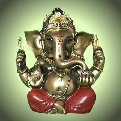 Handmade polystone Ganesha idol, symbolizing prosperity and wisdom, ideal for home decor and spiritual altars.