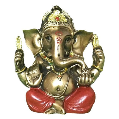 Handmade polystone Ganesha idol, symbolizing prosperity and wisdom, ideal for home decor and spiritual altars.