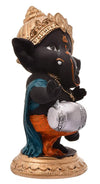 Handmade resin Ganesha idol, 600 grams, measuring 6.2x3x3 cm, symbolizing good luck, success, and prosperity, ideal for home altar or gifting."