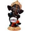Handmade resin Ganesha idol, 600 grams, measuring 6.2x3x3 cm, symbolizing good luck, success, and prosperity, ideal for home altar or gifting."