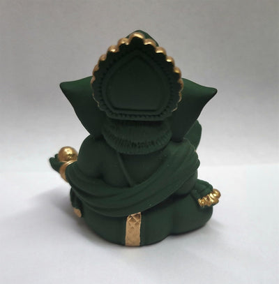 Handmade resin Ganesha idol, symbolizing wisdom and abundance, perfect for home decor and altars."