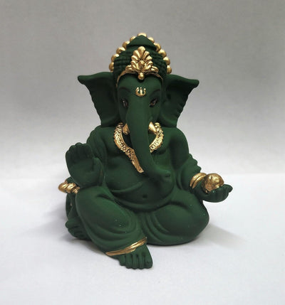 Handmade resin Ganesha idol, symbolizing wisdom and abundance, perfect for home decor and altars."