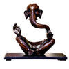 Handmade resin Ganesha idol showpiece, perfect for altar or home decor, symbolizing prosperity and blessings