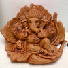 Handmade resin Ganesha idol, intricately designed, depicting Lord Ganesha in a majestic pose, perfect for home decoration and spiritual blessings."