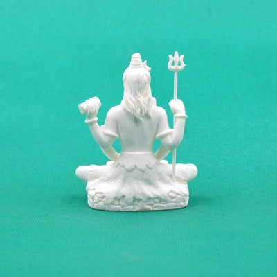 Handmade polyresin Shiva Murti, intricately designed idol of Lord Shiva, ideal for home, car, or altar, symbolizing tranquility and spirituality.