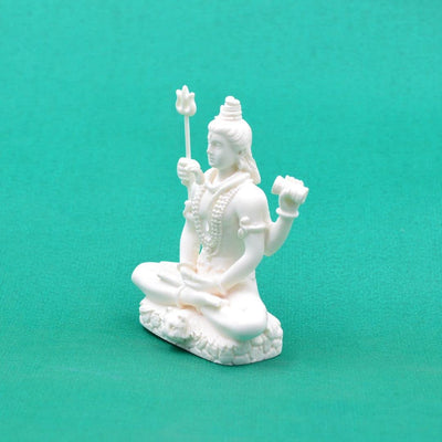 Handmade polyresin Shiva Murti, intricately designed idol of Lord Shiva, ideal for home, car, or altar, symbolizing tranquility and spirituality.