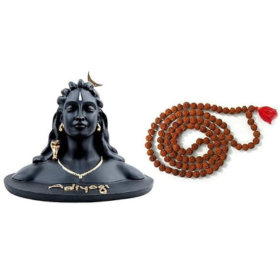 A handmade Shiva idol made from synthetic rubber, showcasing intricate details and vibrant colors, suitable for altars and home decor.