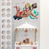 Hanuman wall sticker measuring 51 x 38 cm, made from durable PVC, perfect for enhancing home decor with a touch of Hindu faith.