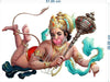 Hanuman wall sticker measuring 51 x 38 cm, made from durable PVC, perfect for enhancing home decor with a touch of Hindu faith.