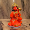 Handmade Hanuman Ji idol in resin, depicting the Monkey God in a blessing posture, ideal for altars and home decor.