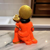 Handmade Hanuman Ji idol in resin, depicting the Monkey God in a blessing posture, ideal for altars and home decor.