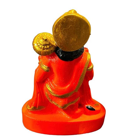 Handmade resin Hanuman Ji idol, symbolizing strength and protection, ideal for home decor and altars in Hinduism.