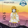 Handmade marble idol of Hanuman Ji in a blessing posture, symbolizing strength and devotion, ideal for altars and home decor.