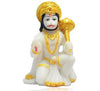 Handmade marble idol of Hanuman Ji in a blessing posture, symbolizing strength and devotion, ideal for altars and home decor.