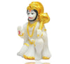 Handmade marble idol of Hanuman Ji in a blessing posture, symbolizing strength and devotion, ideal for altars and home decor.
