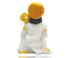 Handmade marble idol of Hanuman Ji in a blessing posture, symbolizing strength and devotion, ideal for altars and home decor.