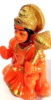 Handmade polyresin idol of Hanuman Ji, intricately detailed and symbolizing strength and protection, ideal for altars and home decor.