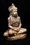 Handmade reddish-black resin idol of Hanuman Ji, symbolizing strength and devotion, ideal for altars and home decor.