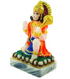 Handmade resin idol of Hanuman Ji holding a mace, symbolizing strength and devotion, ideal for altars and home decor.