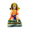 Handmade resin idol of Hanuman Ji holding a mace, symbolizing strength and devotion, ideal for altars and home decor.