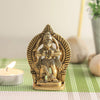 Handcrafted brass idol of Lord Hanuman, intricately designed, symbolizing strength and devotion, ideal for altars and home decor.