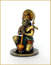 Handmade resin idol of Lord Hanumanji, featuring intricate details, ideal for home altars or car dashboards, representing Hindu spirituality.