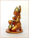 Handmade resin idol of Lord Hanumanji, featuring intricate details, ideal for home altars or car dashboards, representing Hindu spirituality.
