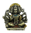 Handmade brass idol of Lord Hanumanji in Panchmukhi form, featuring intricate details, ideal for home altars or car dashboards.
