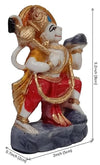 Handcrafted Hanumanji Carrying Sanjivani Parvat Idol, measuring 5L x 2W x 8H cm, showcasing intricate details, ideal for worship and decoration.