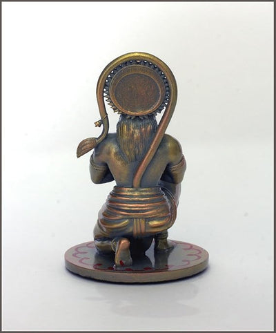 Handcrafted resin idol of Lord Hanumanji Bajrangbali, showcasing intricate details, ideal for altars and spiritual spaces.