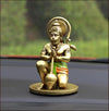 Handcrafted resin idol of Lord Hanumanji Bajrangbali, showcasing intricate details, ideal for altars, home temples, and car dashboards.