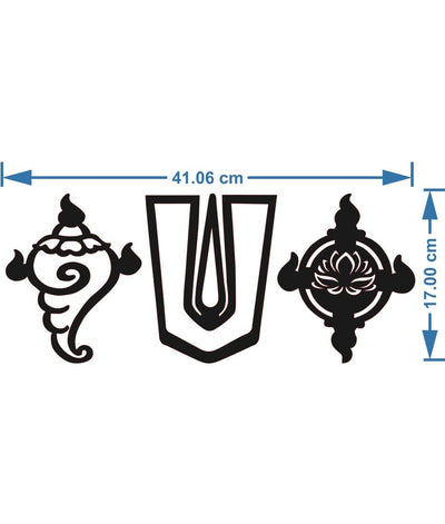 Gold Little Ganesha mirror sticker featuring the deity with Shanku and Chakra, crafted from acrylic, ideal for enhancing home decor.