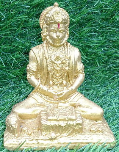 "Handmade Lord Bahubali Hanuman Ji idol made from composite stone, symbolizing joy and prosperity, ideal for home decor and altars."
