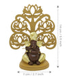 Handmade plastic Lord Ganesh idol (14 cm x 7 cm) featuring intricate details, symbolizing wisdom and prosperity, perfect for pooja rooms.
