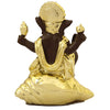  Handmade resin Lord Ganesh idol (7.5 cm x 6 cm) featuring intricate details, symbolizing wisdom and prosperity, perfect for gifts and pooja rooms.