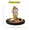 Handmade resin Lord Ganesh idol for pooja rooms, featuring intricate details and vibrant colors, symbolizing wisdom and prosperity.
